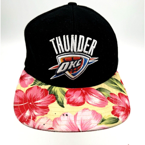 Oklahoma City Thunder Hat Cap Mens Snap Back Adidas Tropical NBA Basketball - Picture 1 of 7